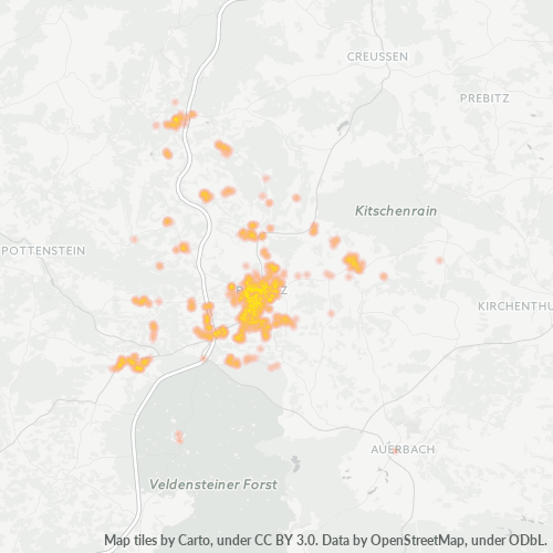 Heatmap für plz 91257