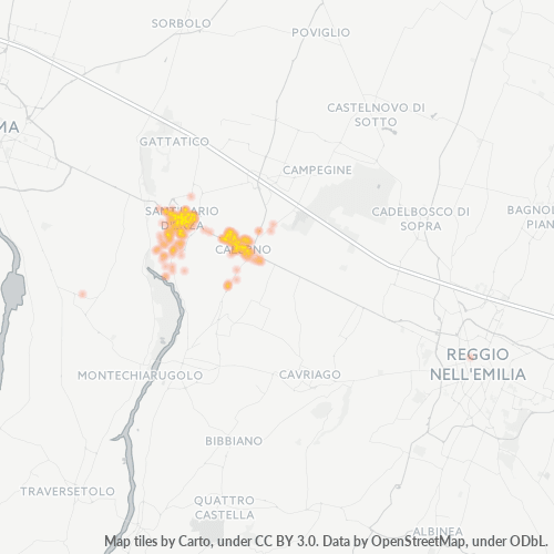 Mappa di calore per cap 42049