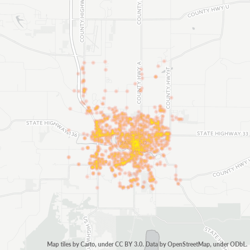 53913 Business Density Heatmap