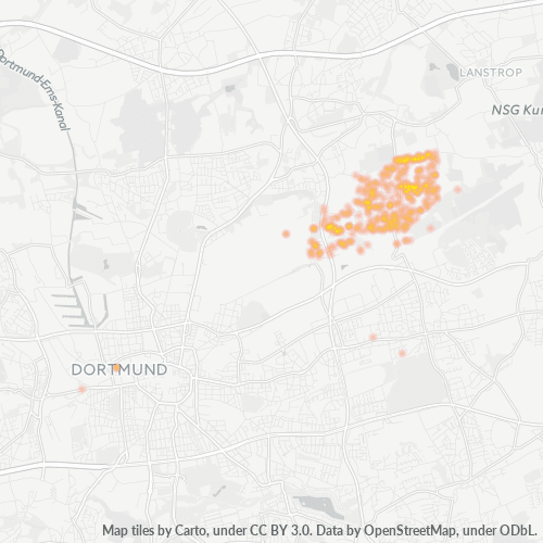 Heatmap für plz 44328