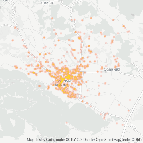 3210 Zemljevid gostote poslovanja