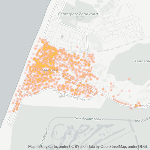 Heatmap voor postcode 2042