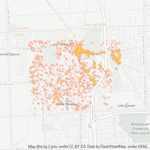 43560 Business Density Heatmap