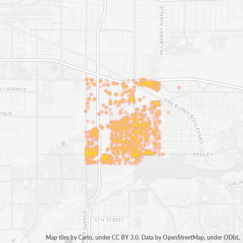 91752 Business Density Heatmap