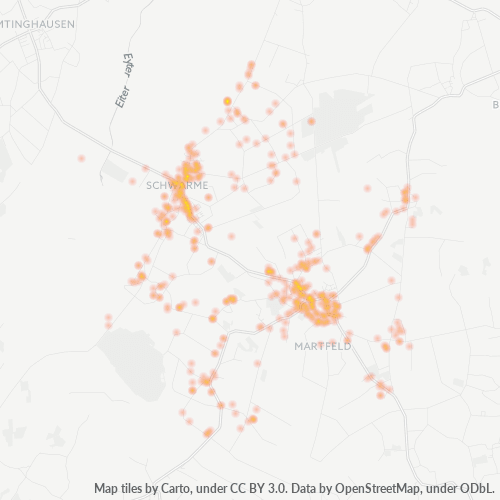 Heatmap für plz 27327