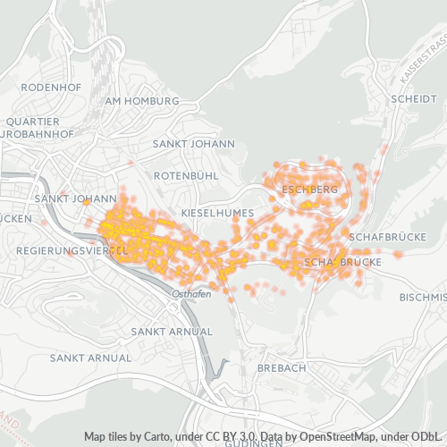 66121 Standortdichte-Heatmap