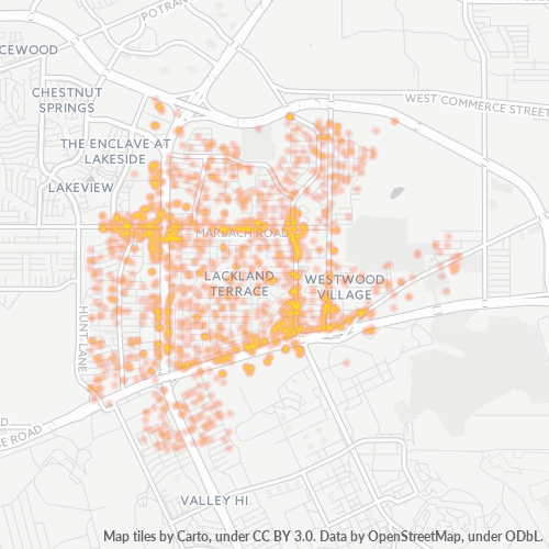 78227 Business Density Heatmap