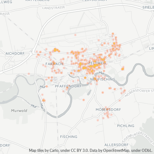 Heatmap für postleitzahl 8740