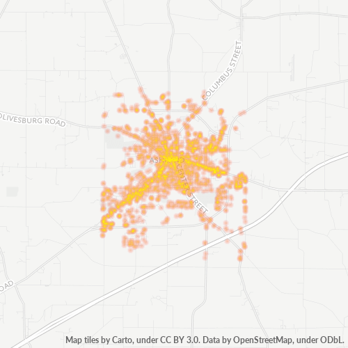 44805 Business Density Heatmap