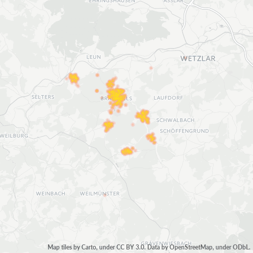 Heatmap für plz 35619