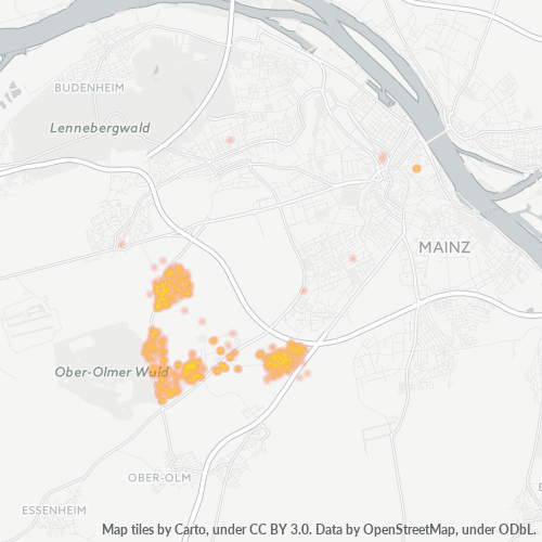 Heatmap für plz 55127