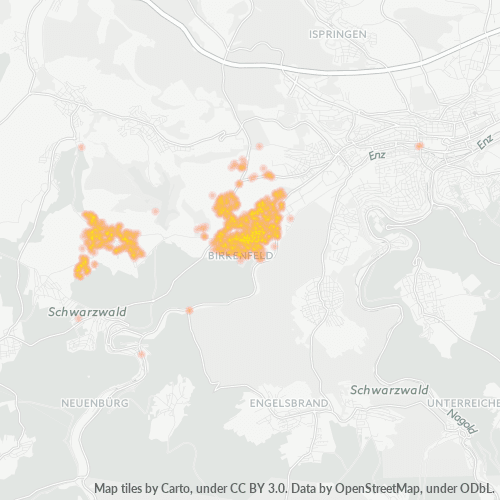 Heatmap für plz 75217
