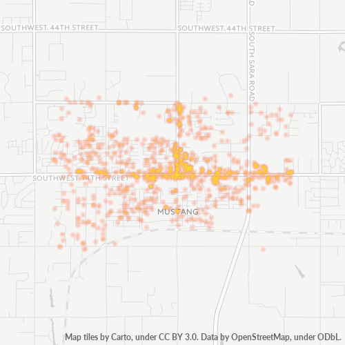 73064 Business Density Heatmap