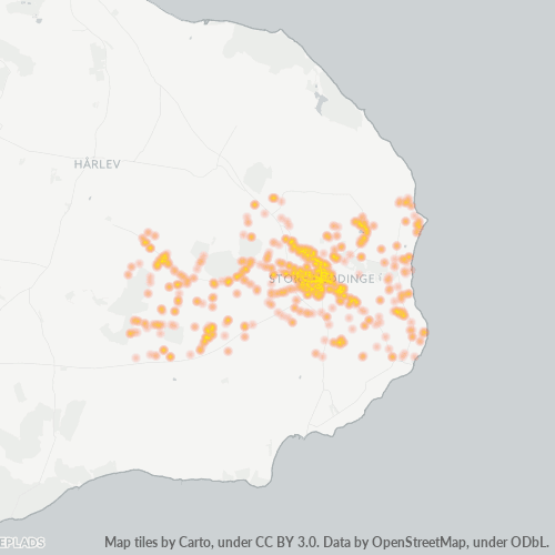4660 Heatmap over forretningstæthed