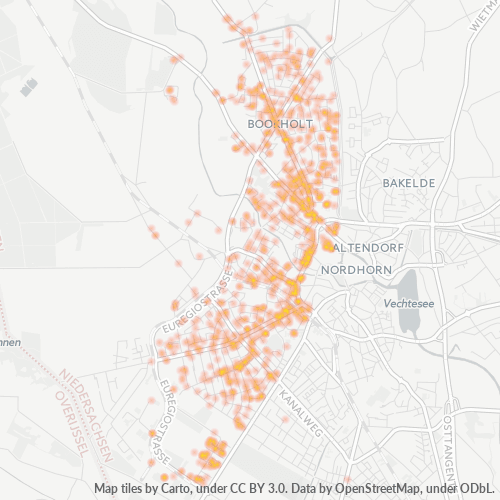 Heatmap für plz 48527