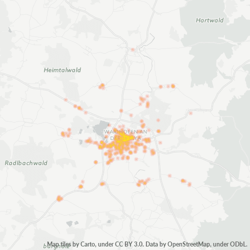 Heatmap für postleitzahl 3830