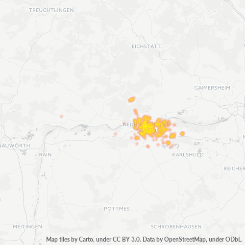 Heatmap für plz 86633