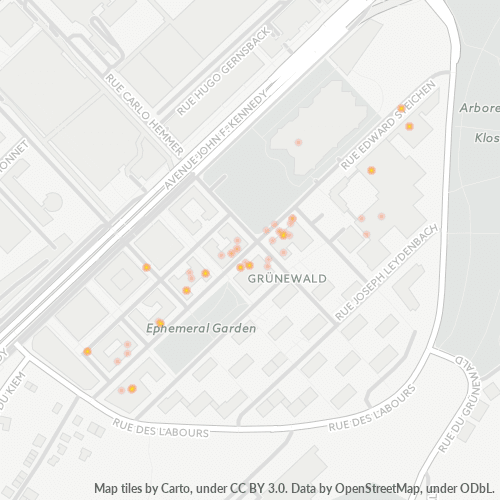 2540 Standortdichte-Heatmap