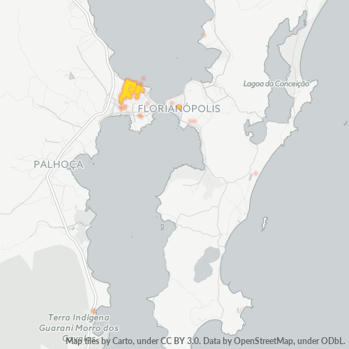 88095-000 Mapa de calor de densidad empresarial