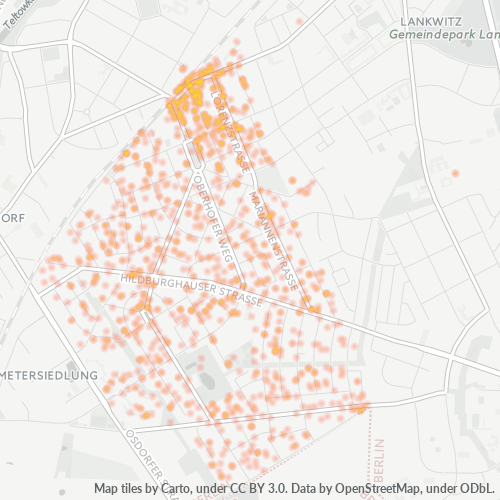 Heatmap für plz 12209