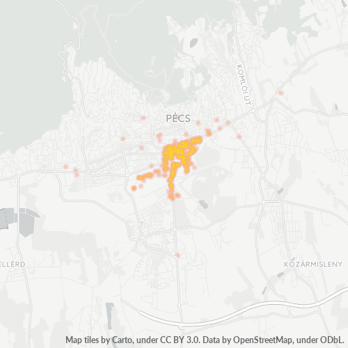7622 Vállalati sűrűségi térkép