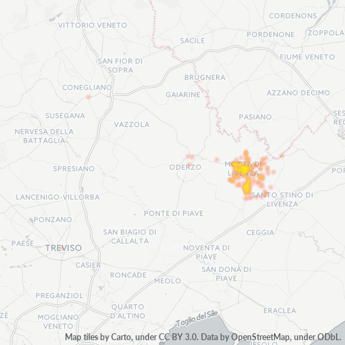 Mappa di calore per cap 31045