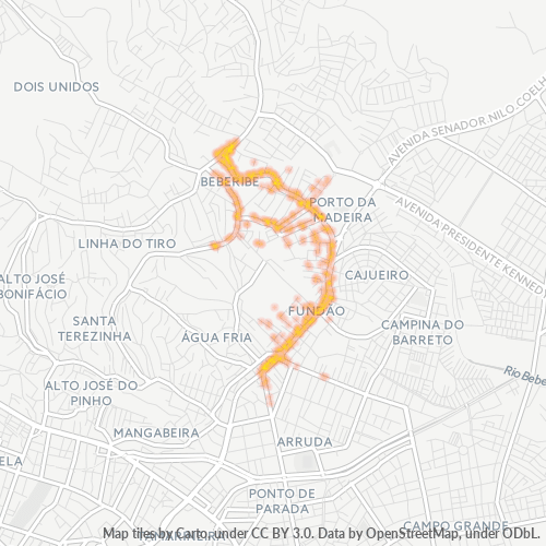 52130-000 Mapa de calor de densidad empresarial