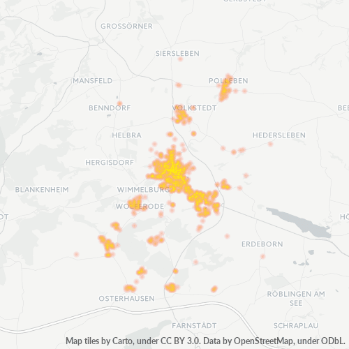 Heatmap für plz 06295