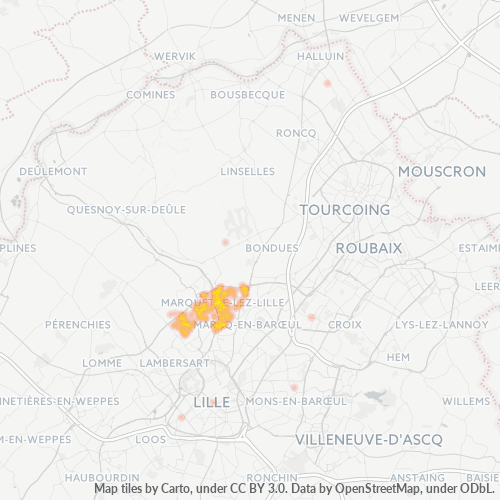 59520 Thermocarte de densité d'activité