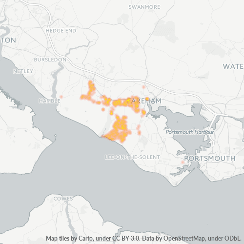 PO14 Business Density Heatmap