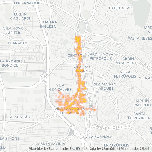 09720-000 Heatmap de Densidade da Empresa