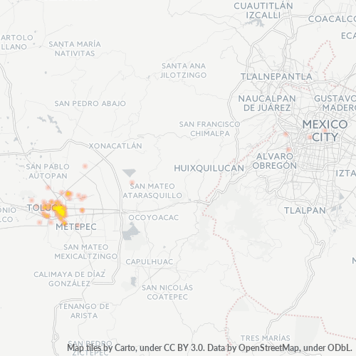 50150 Mapa de calor de densidad empresarial