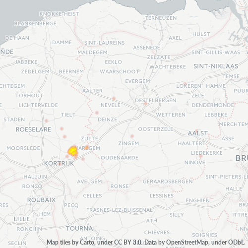 Heatmap voor postcode 8791