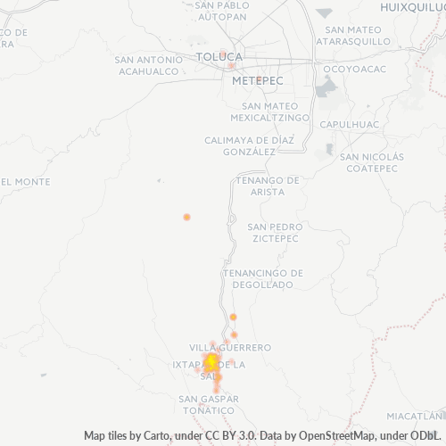 51900 Mapa de calor de densidad empresarial