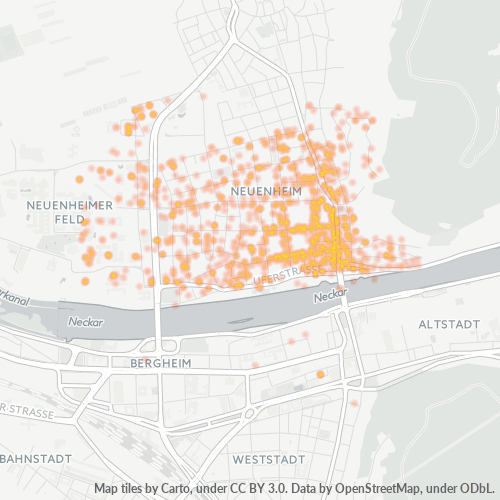 Heatmap für plz 69120