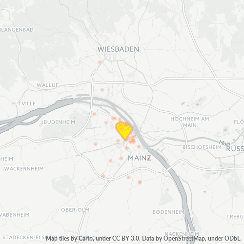 Heatmap für plz 55118