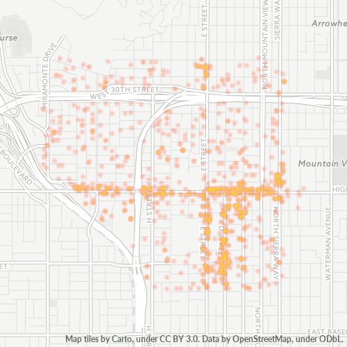 92405 Business Density Heatmap