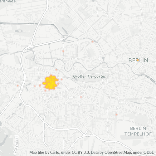 Heatmap für plz 10625