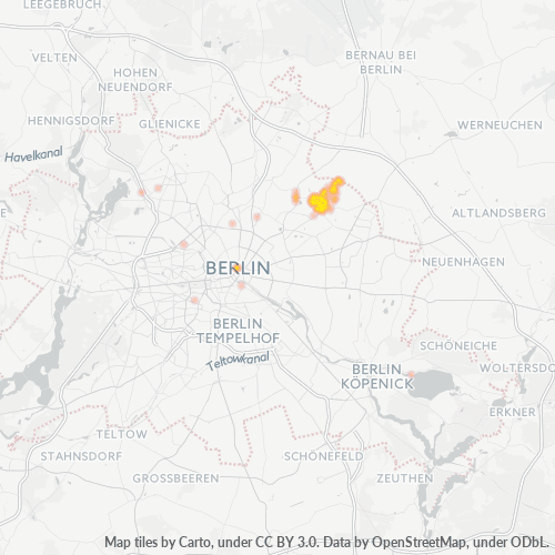 Heatmap für plz 13059