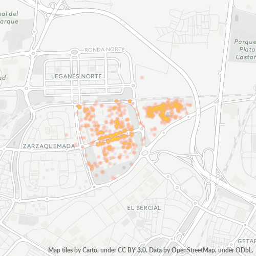 28916 Mapa de calor de densidad empresarial