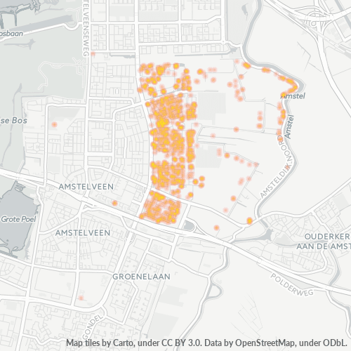 Heatmap voor postcode 1183