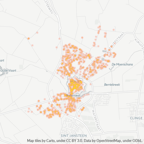 Heatmap voor postcode 4561