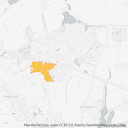 Heatmap voor postcode 2719