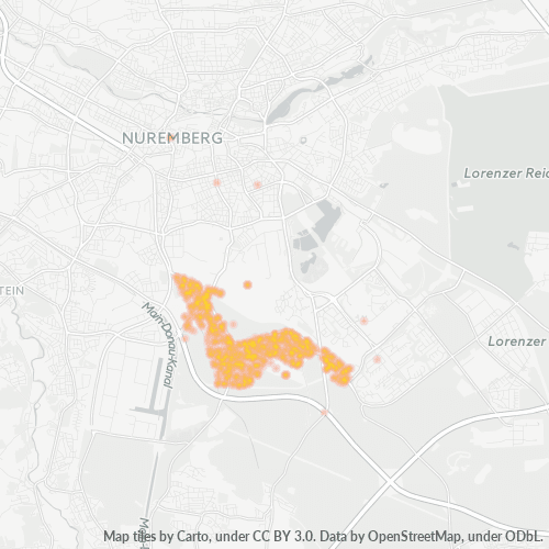 Heatmap für plz 90469