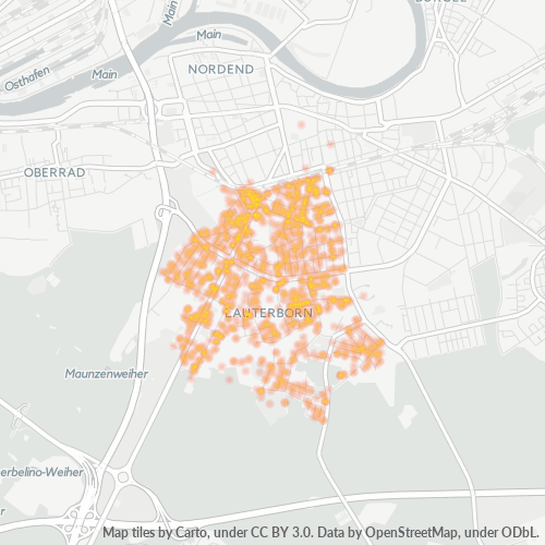 Heatmap für plz 63069