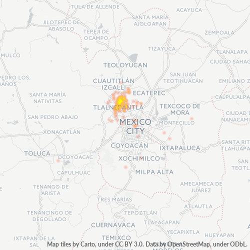 54020 Mapa de calor de densidad empresarial