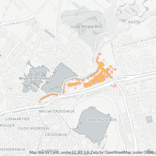 Heatmap voor postcode 3056