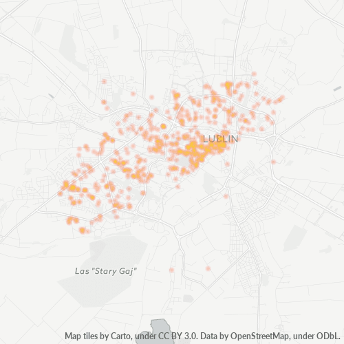 20-400 Mapa intensywności działalności gospodarczej
