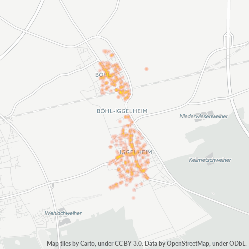 Heatmap für plz 67459