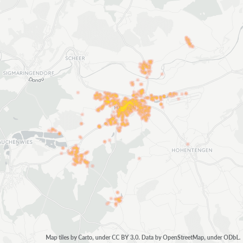 Heatmap für plz 88512